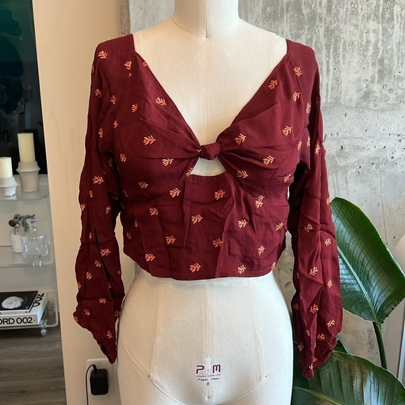 Raga Boho Front Knot Crop Top - Picture 5 of 7